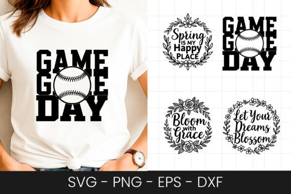 Baseball Game Day Quote Design SVG PNG