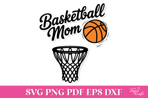 Basketball Mom Quote with Basketball