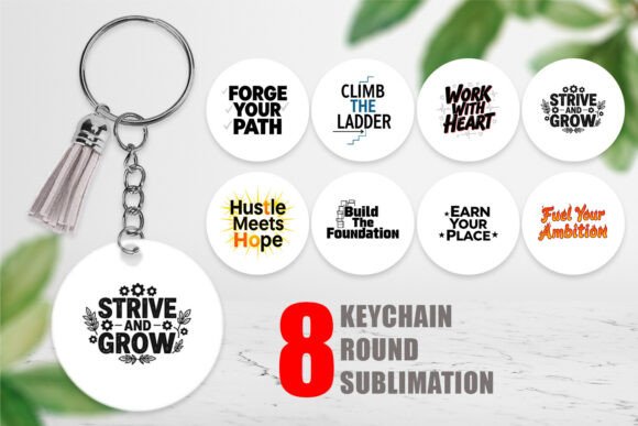 Career Ambition Quote Keychain SVG PNG