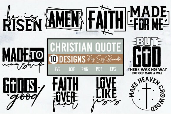 Christian Quote PNG SVG Bundle
