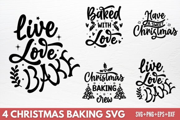 Christmas Baking SVG, 4 SVG Design
