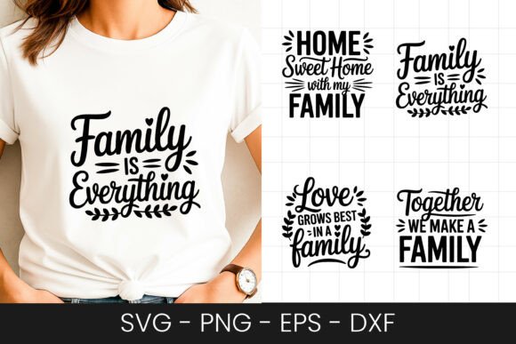 Family is Everything Quote Design SVG