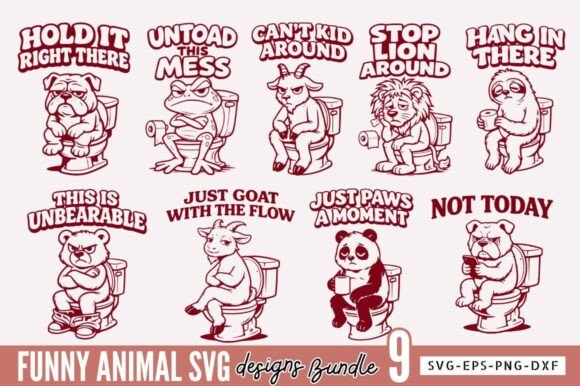 Funny Animal SVG Bundle, Funny Sarcastic