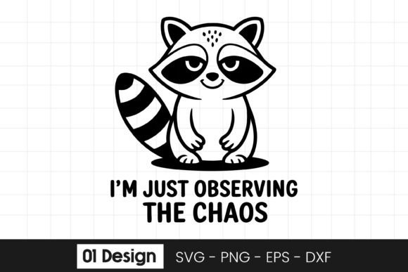 Funny Raccoon Chaos Quote Design SVG PNG Review for Real Embroidery Projects
