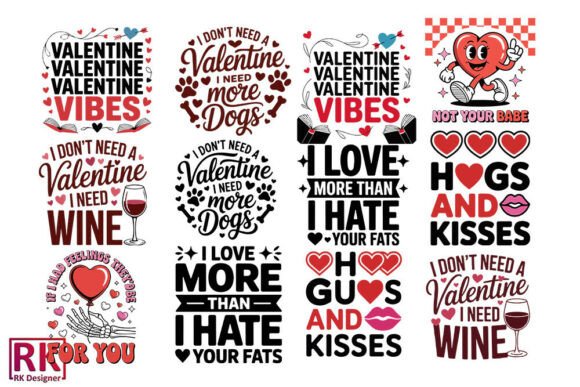 Funny Valentine Quote Bundle SVG