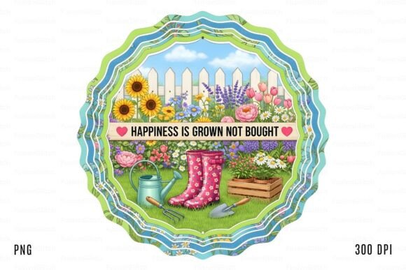 Garden Quote Happiness SVG PNG File