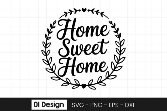Home Sweet Home Quote Wreath SVG PNG Review