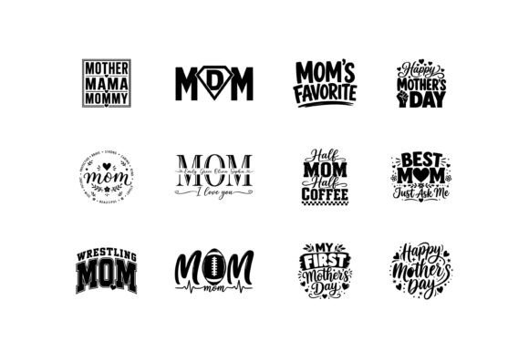 Mom Typography SVG Bundle