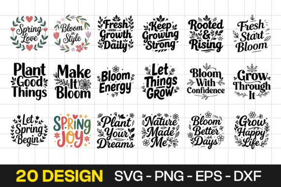 Motivational Spring Quote Typography