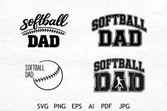 Softball Dad SVG Design Bundle