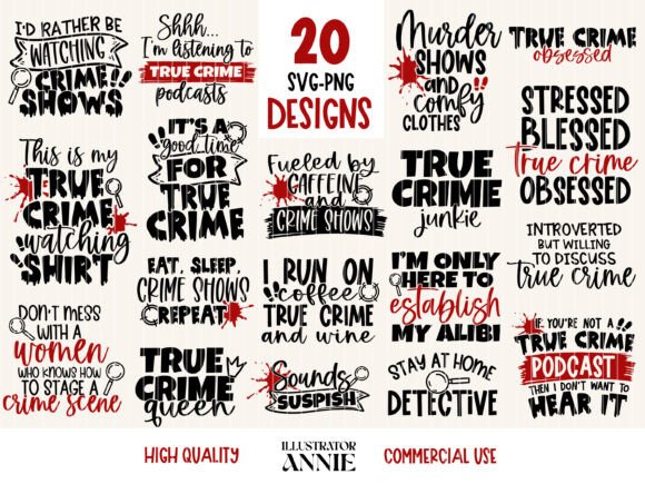 True Crime Addict SVG Quote Bundle Review for Real Embroidery Projects